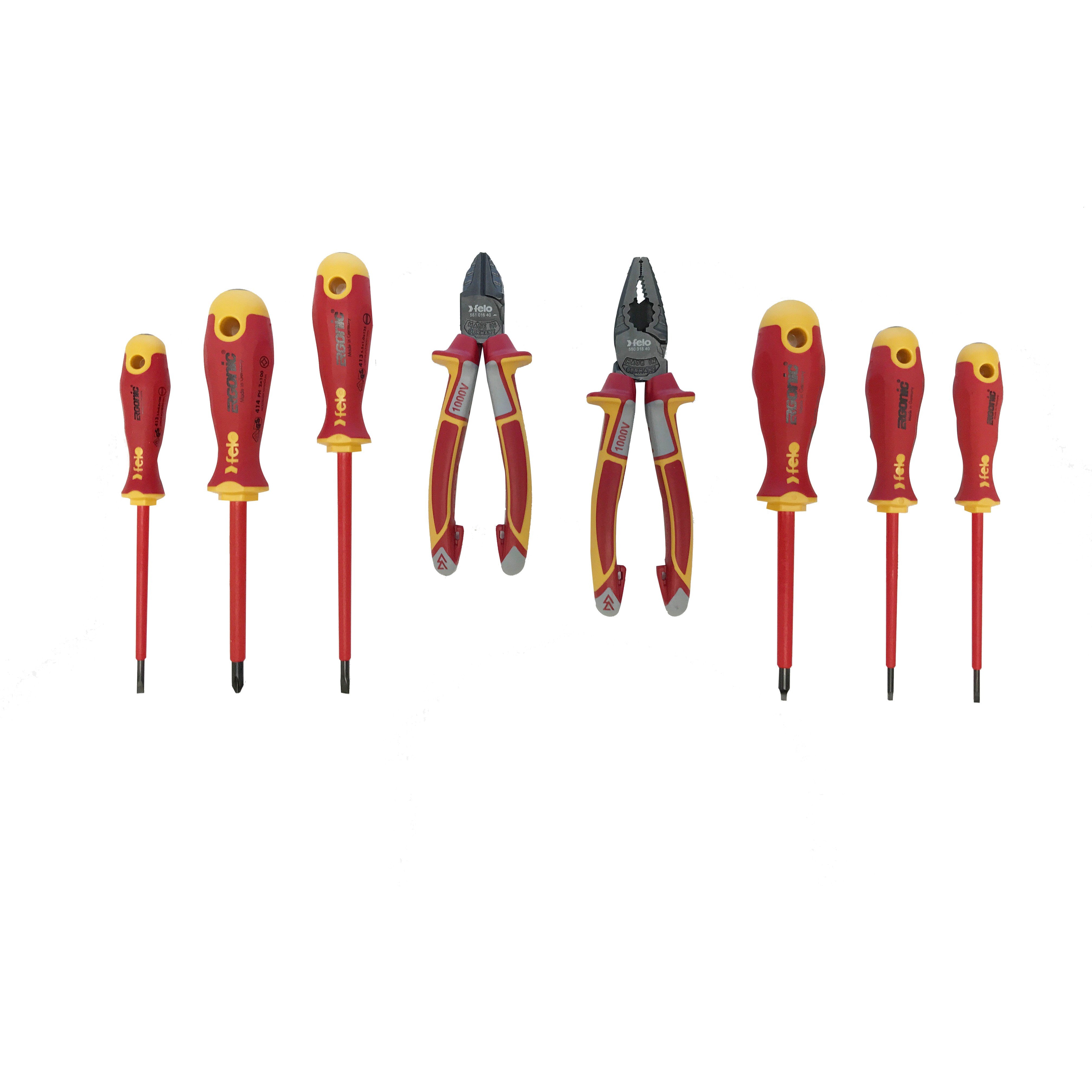 Felo Ergonic Screwdriver and Pliers Set 8pc-Hand Tools-Tool Factory