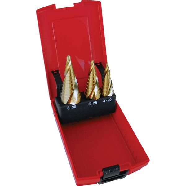 Unikut 3Pc Spiral Flute Step Drill Set-4-30Mm | Accessories - Sets-Power Tools-Tool Factory