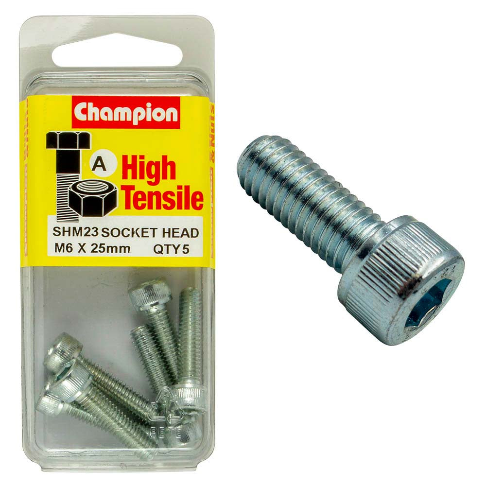 Champion Socket HD Set Screw M6 x 25 (A) - GR12.9