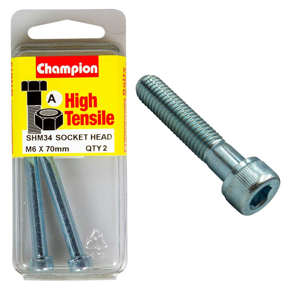 Champion Socket HD Set Screw M6 x 70 (A) - GR12.9