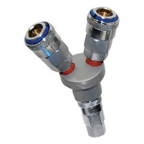 Thb 2-Way 'Y' Inline Manifold - 1/4In Bsp Inlet | Air Line Accessories - Air Manifolds-Air Tools-Tool Factory