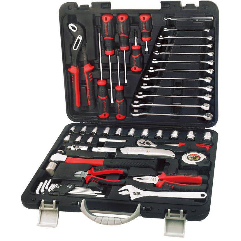 AmPro 3/8"Dr Socket & Tools Set 6pt 52pc 6-19mm-Sockets & Accessories-Tool Factory