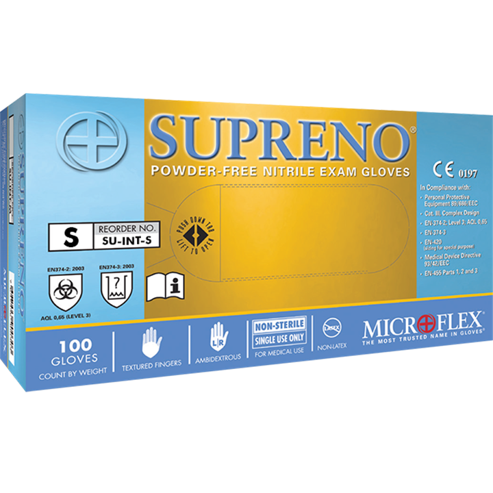 Microflex Supreno Pf Nitrile Gloves Small (Box 100)-Gloves-Tool Factory