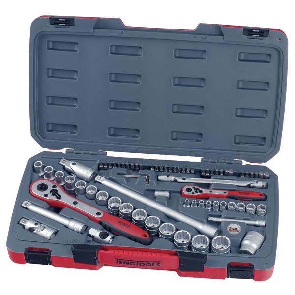 Teng 72Pc 1/4In & 1/2In Dr. Mm Socket Set | Socketry - Combo Drive-Hand Tools-Tool Factory