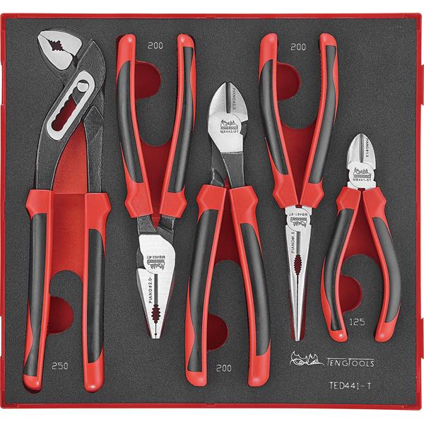 Teng 5Pc Mb Tpr Grip Plier Set - Ttd-Tray | Tool Tray Sets-Hand Tools-Tool Factory
