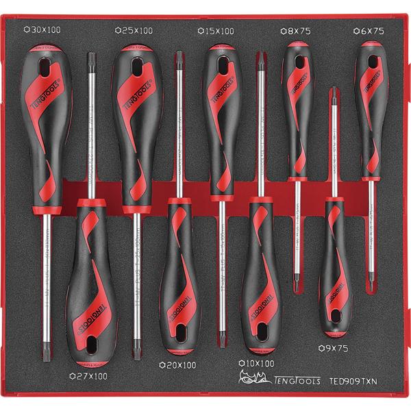 9Pc Mega Drive Screwdriver Torx® Set 6-30 | Tool Tray Sets-Hand Tools-Tool Factory