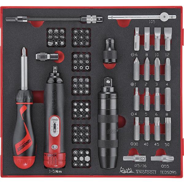 95Pc Torque Screwdriver 1-5Nm & Acc. Set | Tool Tray Sets-Hand Tools-Tool Factory