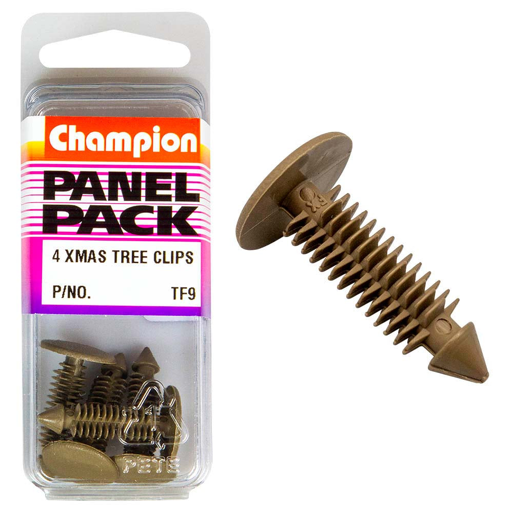 Champion Xmas Tree Clip Beige 16mm HD x 22mm -4pk
