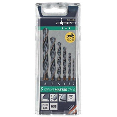 Alpen Sprint Master Drill Set 2 - 8mm-Power Tool Accessories-Tool Factory