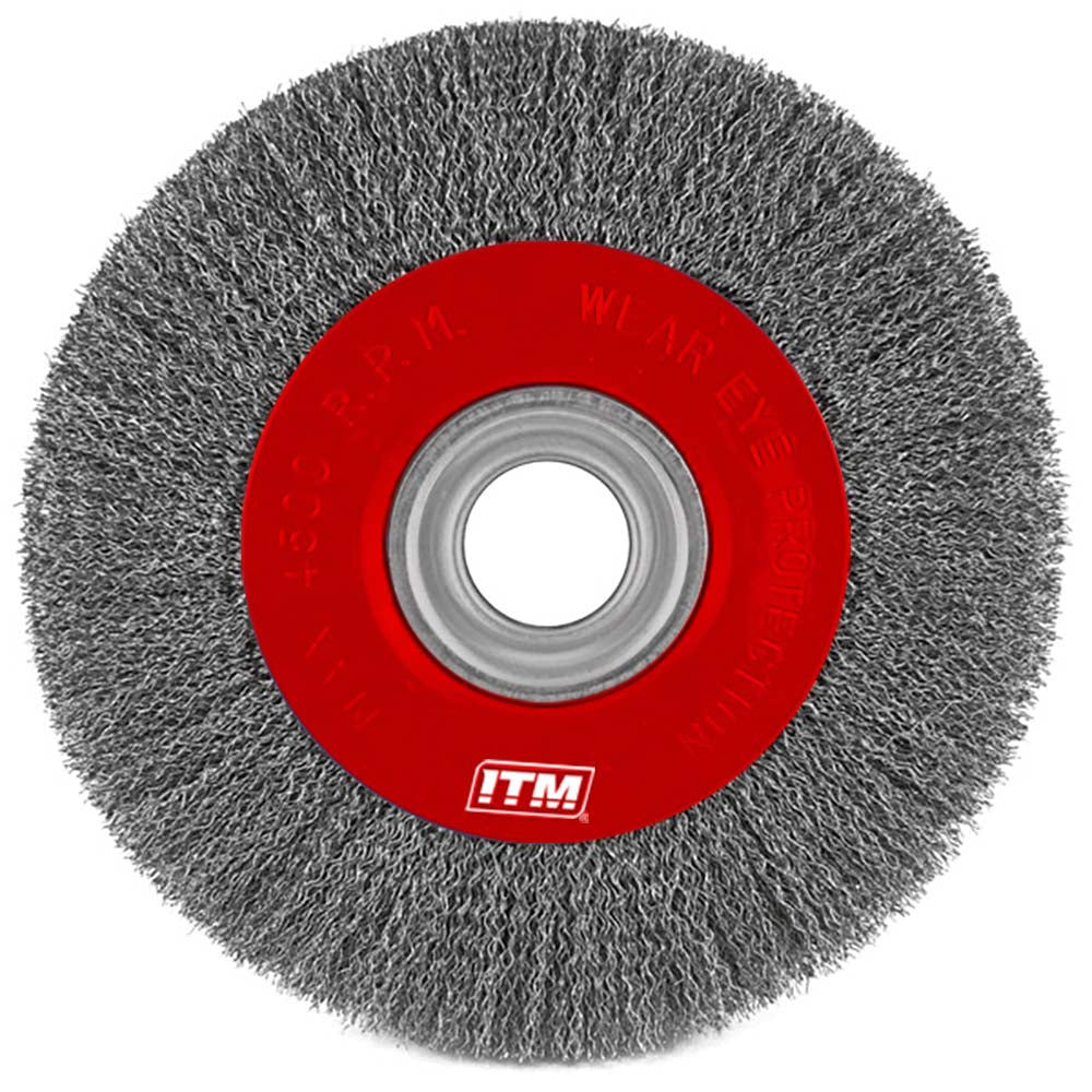 ITM Crimp Wire Wheel Brush Stainless Steel 200 x 20mm