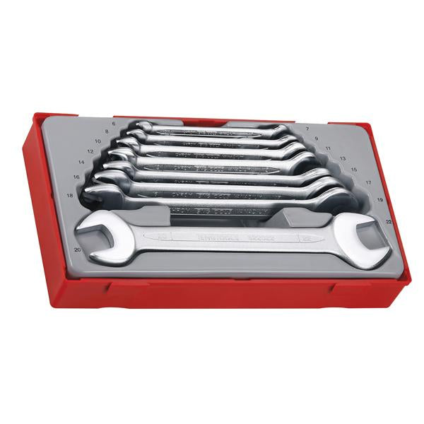8Pc Double Open-End Spanner Set 6-22Mm | Tool Tray Sets - Metric-Hand Tools-Tool Factory