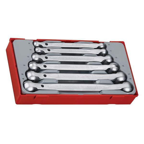6Pc Double Flex-Head Spanner Set 8-19Mm | Tool Tray Sets - Metric-Hand Tools-Tool Factory