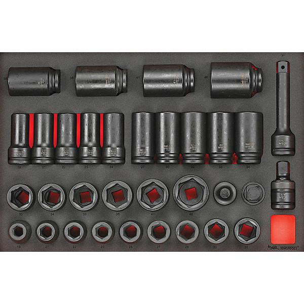 Teng 33Pc 3/4In Dr. Impact Socket & Acc. Set (Eva) | Tool Tray Sets-Hand Tools-Tool Factory