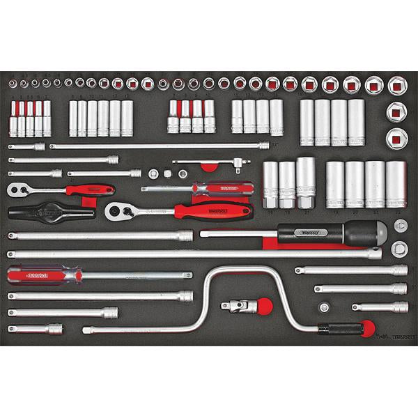 Teng 86Pc 1/4In & 3/8In Dr. Metric Skt & Acc Set (Eva) | Tool Tray Sets-Hand Tools-Tool Factory