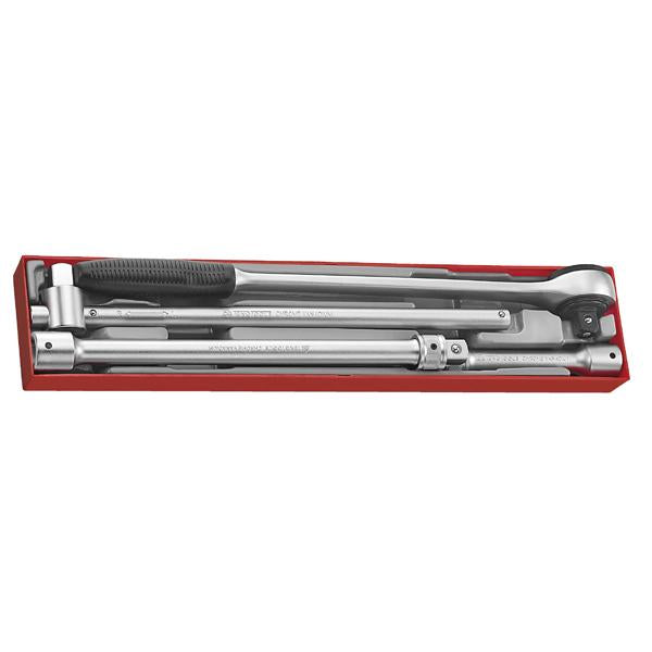 4Pc 3/4In Dr. Ratchet & Skt Acc. Set W/Lock | Tool Tray Sets - 3/4 Inch Drive-Hand Tools-Tool Factory