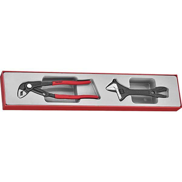 Teng 2Pc Plier/Adjustable Wrench Set -Ttx-Tray | Tool Tray Sets-Hand Tools-Tool Factory