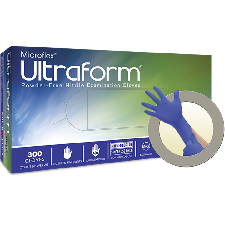 Microflex Ultraform Pf Nitrile Gloves Large (Box 300)-Gloves-Tool Factory