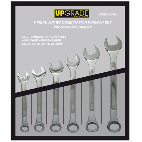 Upgrade Combination Wrench Set 6pc 35-50mm-Hand Tools-Tool Factory