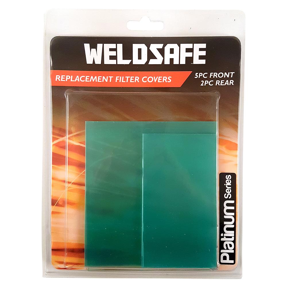 Weldsafe Welding Helmet Replacement Filter Covers Set - Platinum