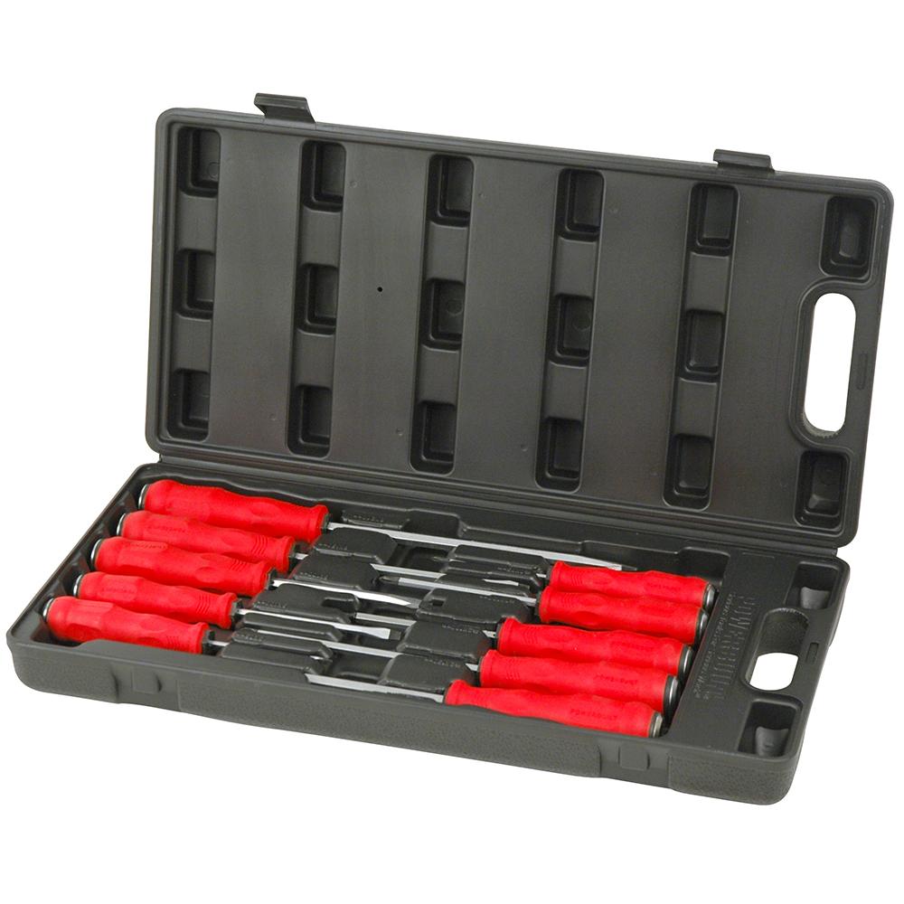 Powerbuilt 10pc ‘Go-Through’ Screwdriver Set