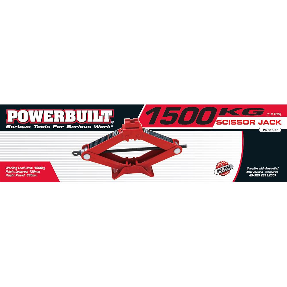 Powerbuilt 1.6 Ton / 1500kg Scissor Jack