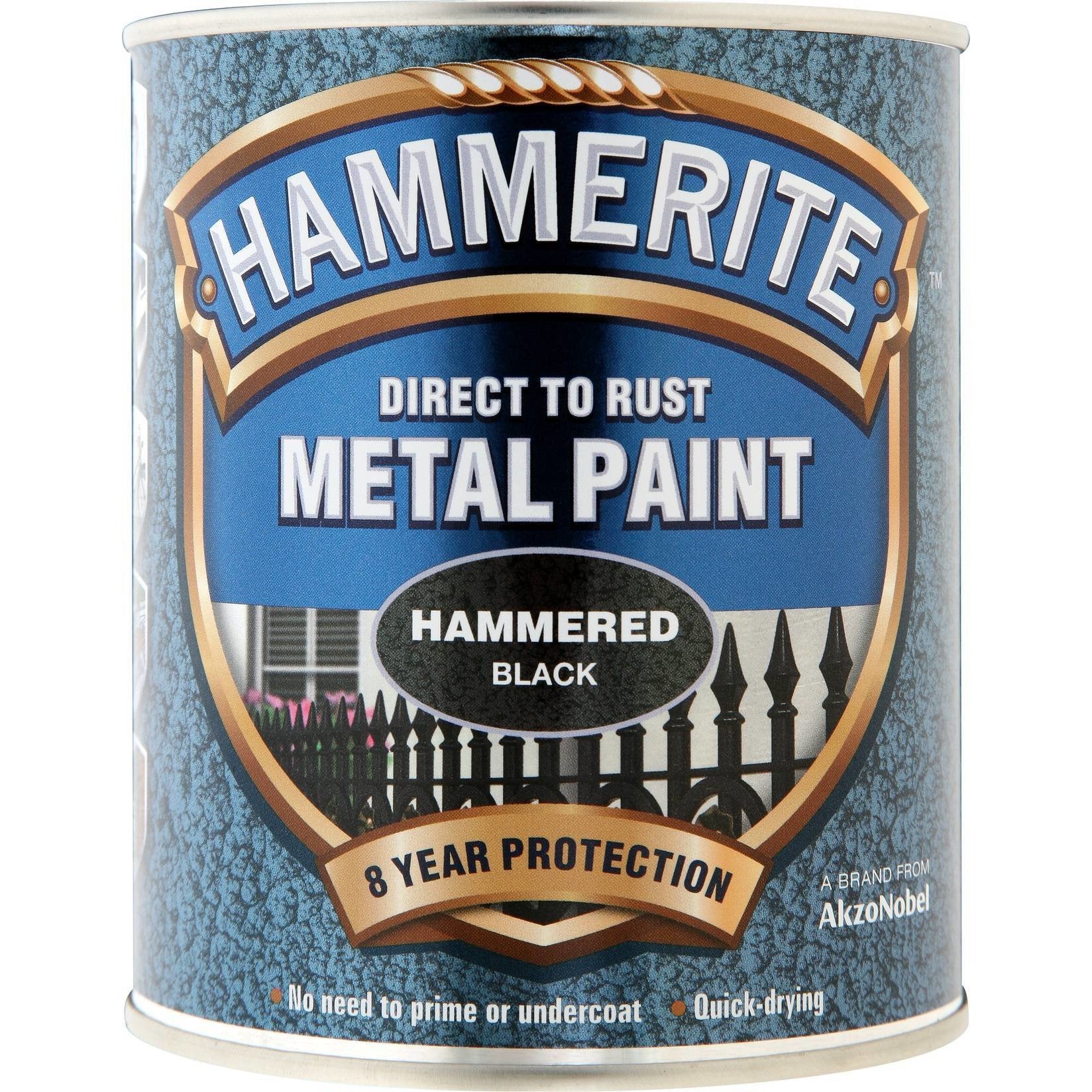 Hammerite Direct to Rust Metal Paint Hammered Black 750ml-Metal Protection & Paint-Tool Factory