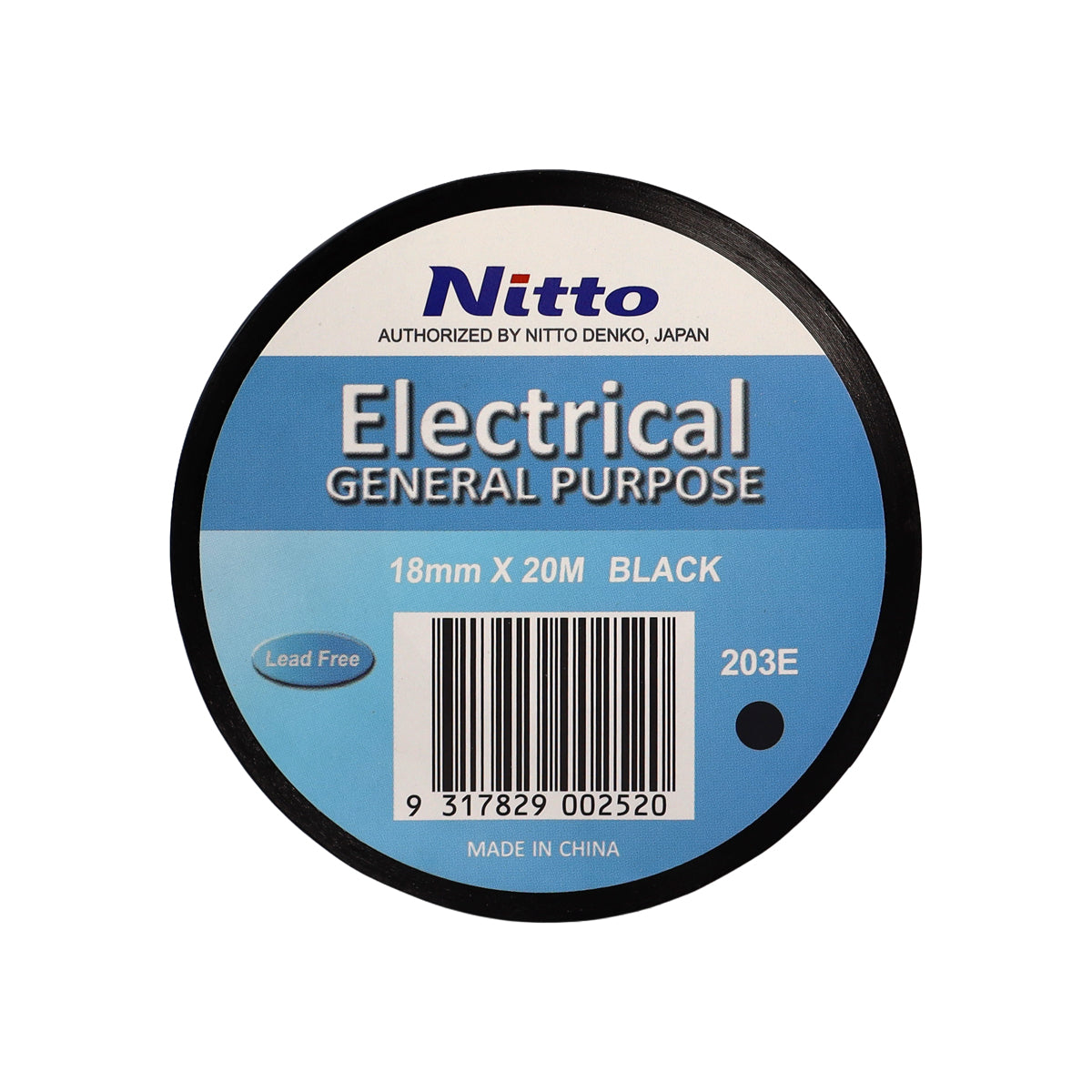Nitto 203E Electrical Tape 18mm x 20m Black (160)