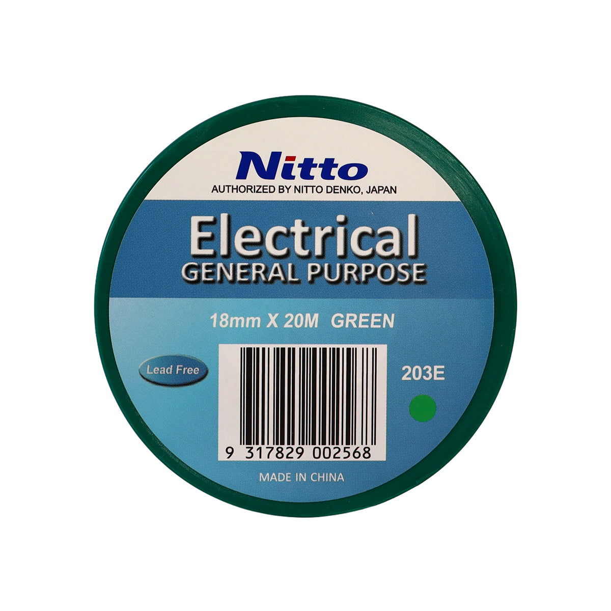 Nitto 203E Electrical Tape 18mm x 20m Green (160)