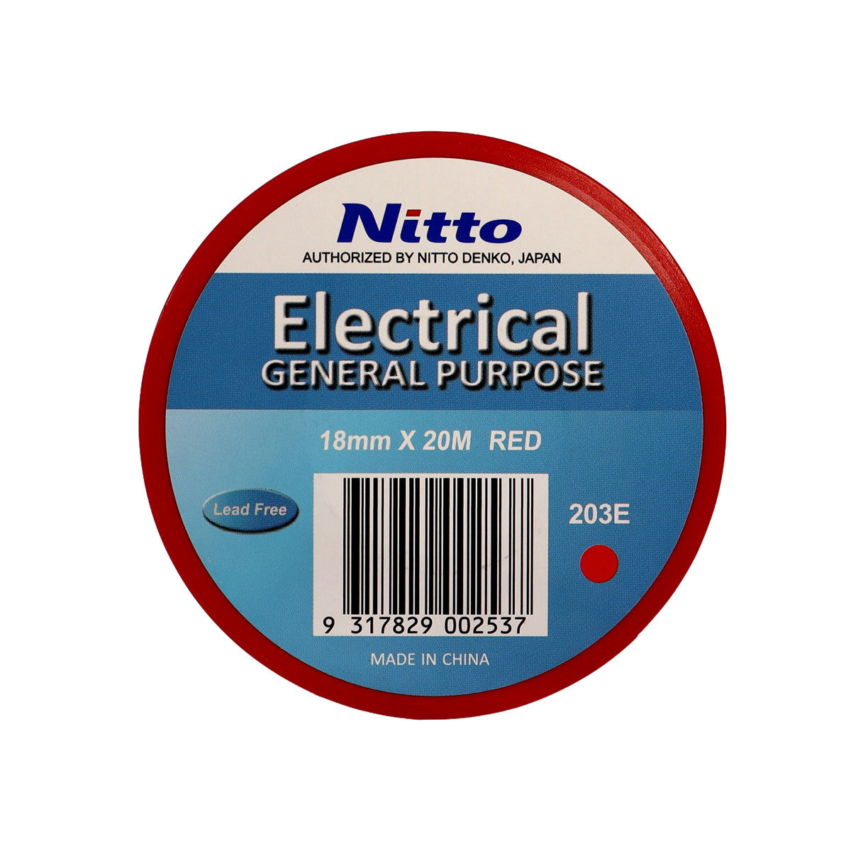 Nitto 203E Electrical Tape 18mm x 20m Red (160)