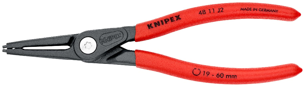 KNIPEX Pliers, Precision Internal Circlip Straight, 19 - 60mm, 180mmL