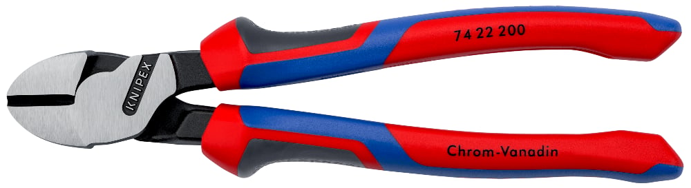 KNIPEX High Leverage Diagonal Cutting Pliers, Bent, 200mm