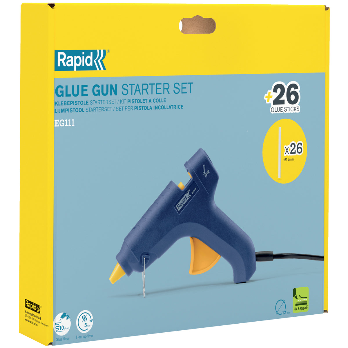 Rapid Glue Gun EG111 + 500g Glue Sticks