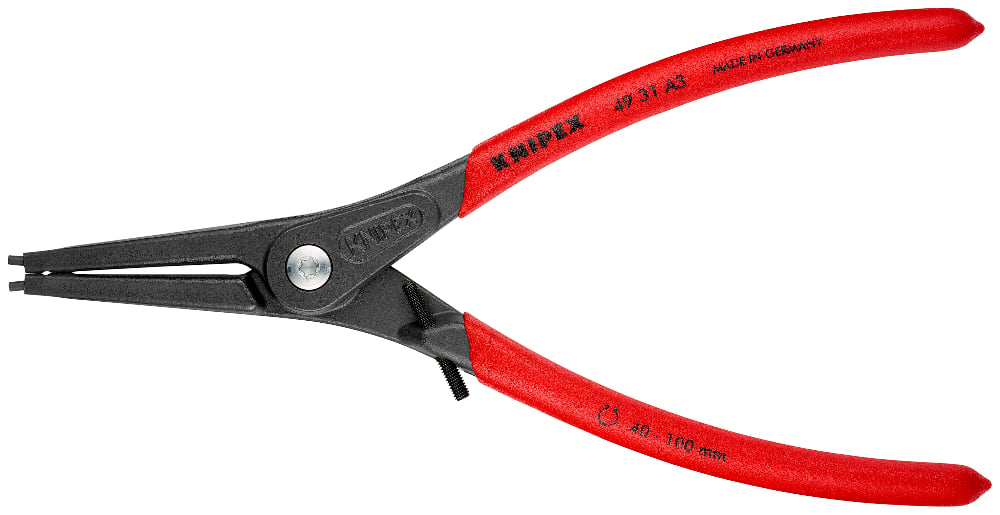 KNIPEX Precision Circlip Pliers External Straight 225mm with Overstretch Limiter