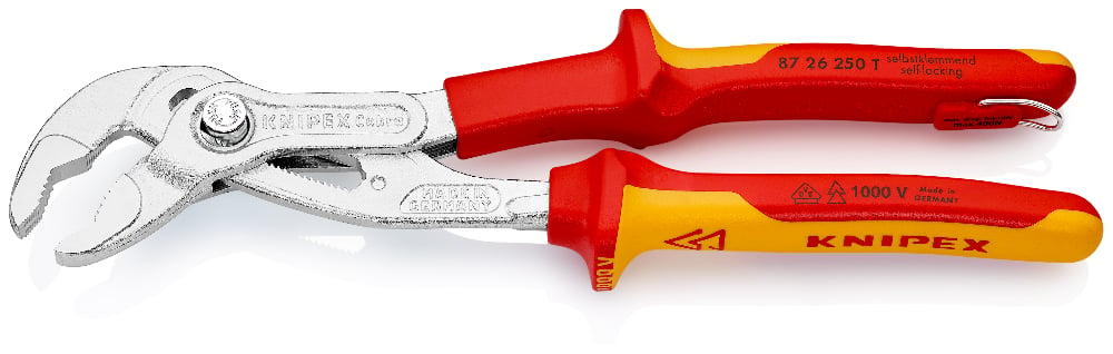 KNIPEX Cobra Water Pump Pliers 250mm 1000V VDE with Tether