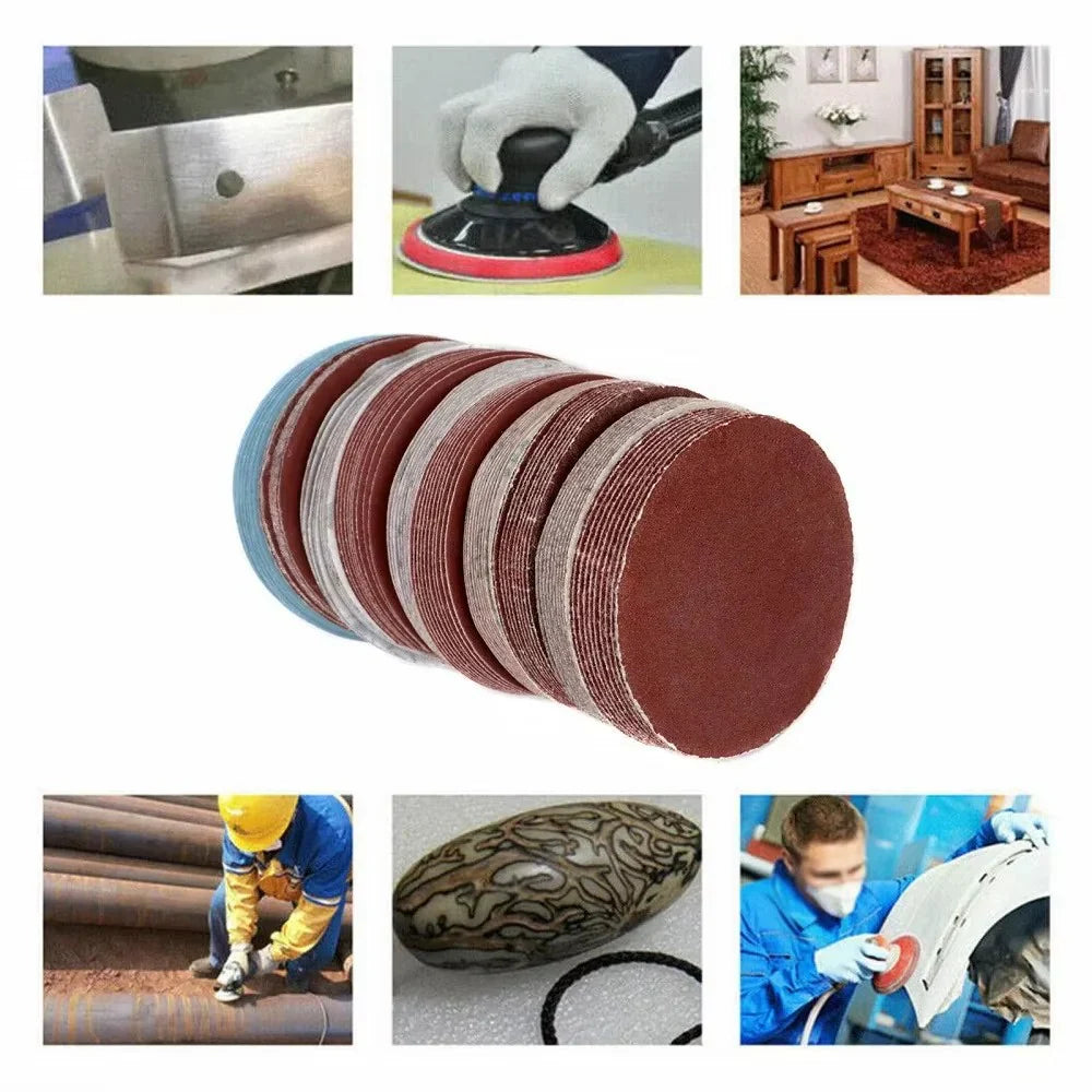 50 Pack 150mm Hook It Disc MIXED GRITS P80- P3000