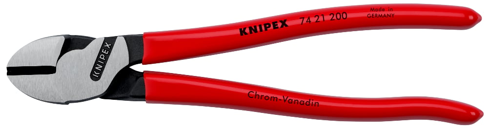 KNIPEX Pliers Diag Cut 200mm Angle Hi/Lever Cush