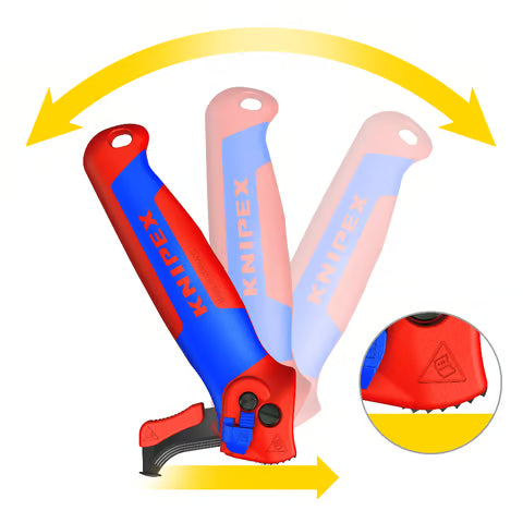 KNIPEX Stripping Knife w/ Guide Shoe & Ratchet Function