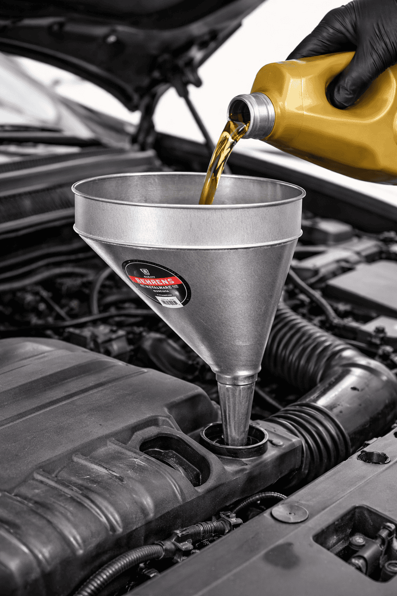 6 Quart Galvanized Steel Offset Funnel (5.6LT)