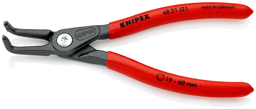 KNIPEX Pliers, Precision Internal Circlip Bent, 19 - 60 mm Ø, 165mm