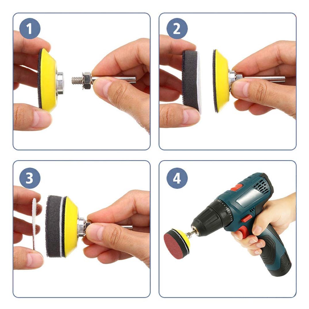 202pc Assorted 50mm Sanding Discs