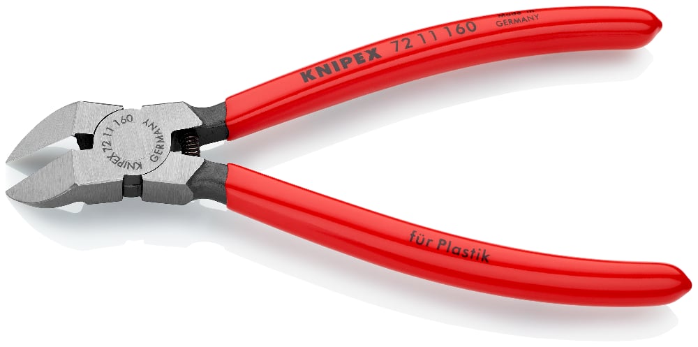 KNIPEX Diagonal Cutters for Plastic - Flush Cut 45° Angle