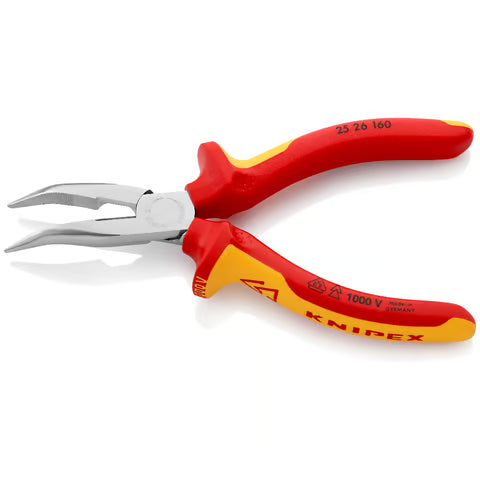 KNIPEX Snipe Nose Pliers 160mm Bent 1000V VDE