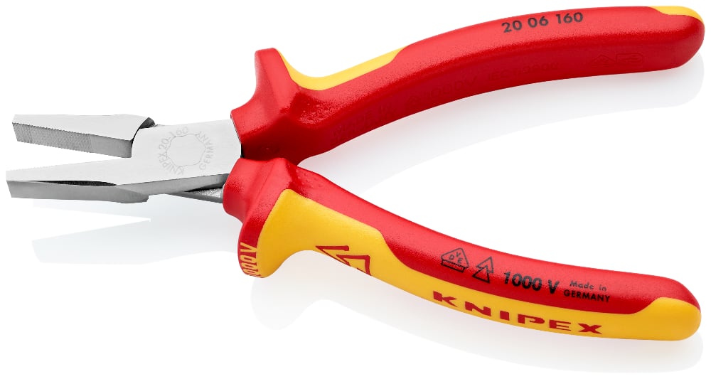 KNIPEX Flat Nose Pliers 160mm 1000 VDE