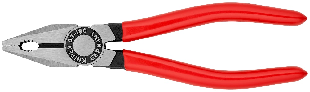 KNIPEX Pliers, Combination, Plastic Coated, 180mm