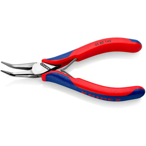 KNIPEX Electronics Long Nose Pliers 145mm Bent With Spring