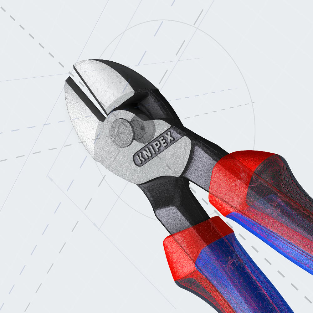 KNIPEX Pliers Diag Cut 200mm Hi/Lever Cush