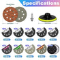 48PC 125MM Hook It Disc P400 - P10000