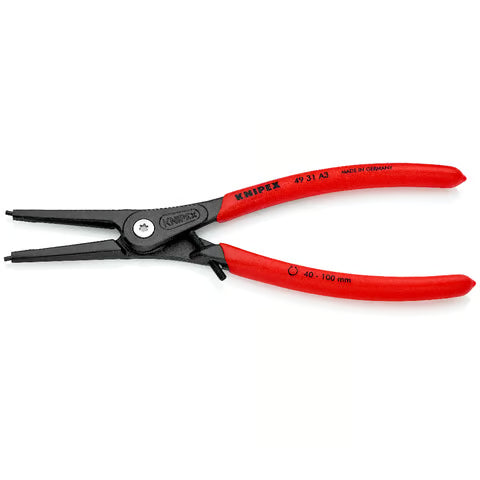 KNIPEX Precision Circlip Pliers External Straight 225mm with Overstretch Limiter