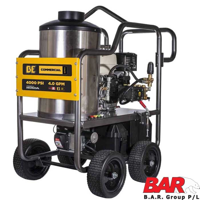 BE 4,000 PSI Hot Water Petrol Pressure Washer - Powerease R420 | HOT4015RGE