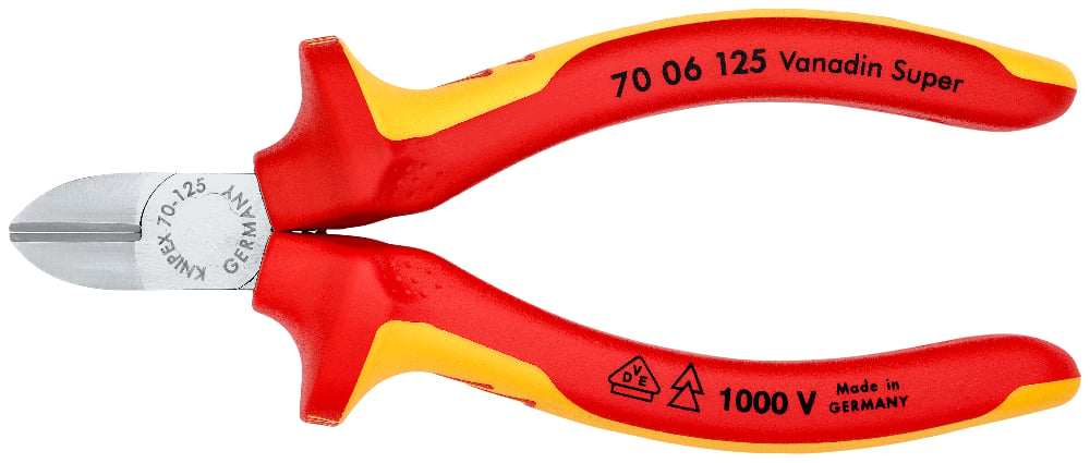 KNIPEX Diagonal Cutting Pliers (VDE), 125mm